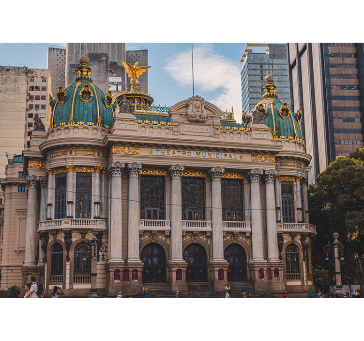 Fotomurale città architettura teatrale storica - TenStickers