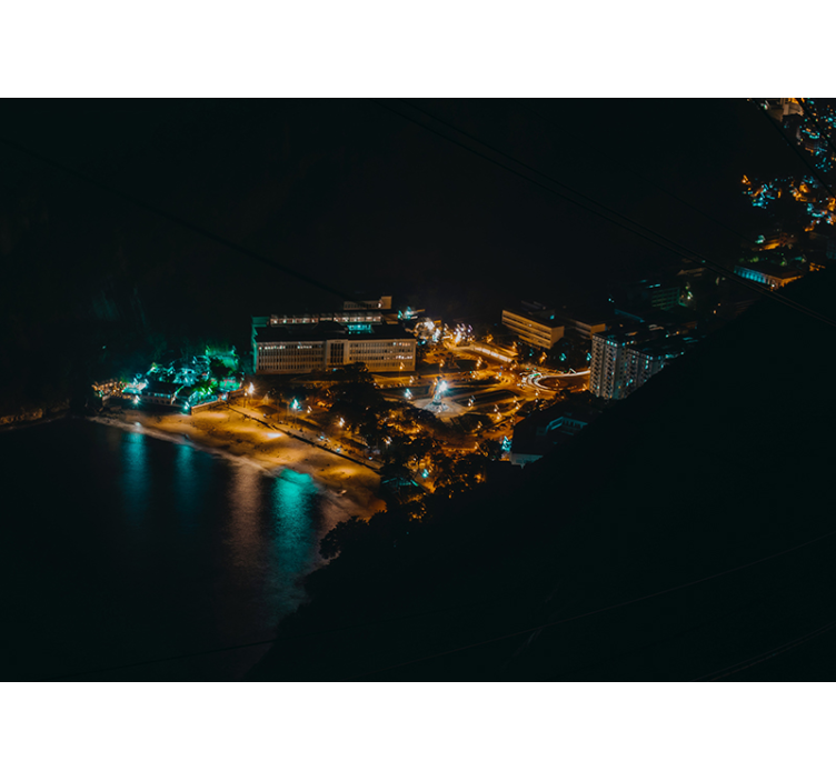 Fotomurale città vista notturna urbana - TenStickers