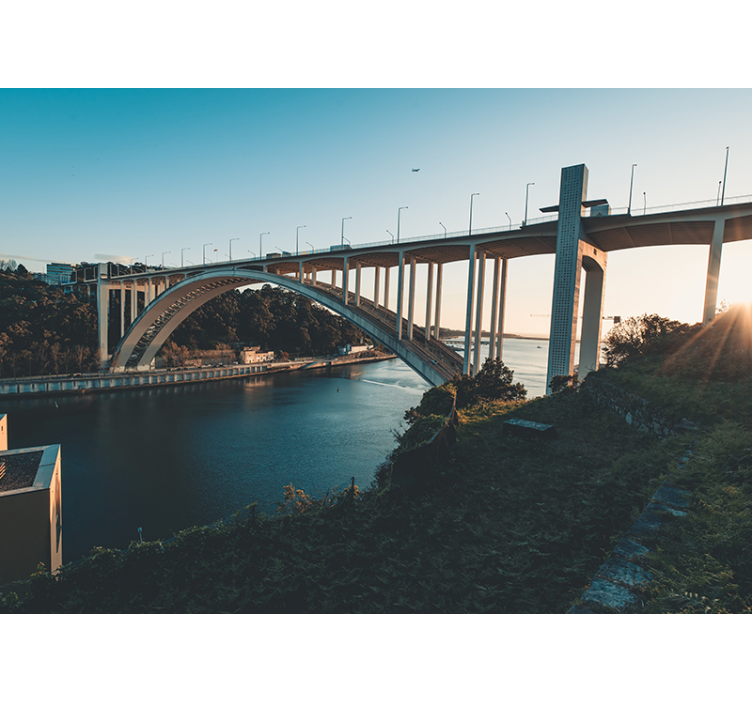 Fotomurale città vista del ponte architettonico - TenStickers