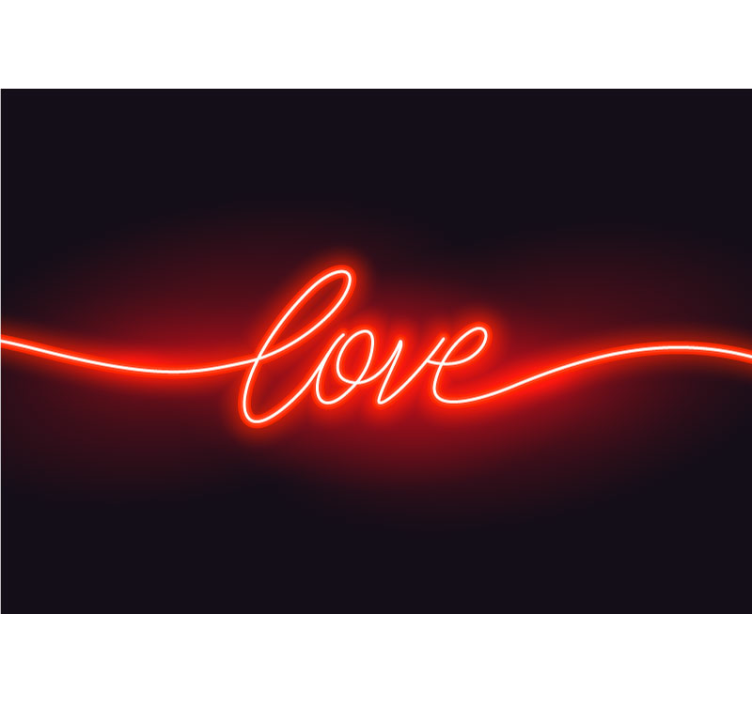 Fotomurale amore simbolo dell'amore al neon - TenStickers