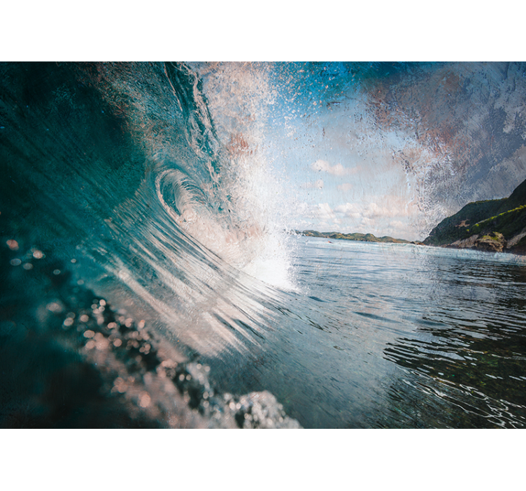 Fotomurale mare ondata di marea energetica - TenStickers