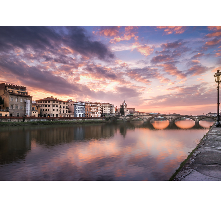 Fotomurali città e paesi paesaggio fluviale di firenze - TenStickers