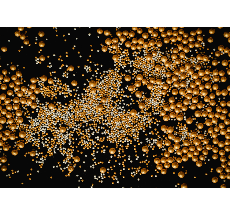 Fotomurale astratto motivo sfera dorata - TenStickers