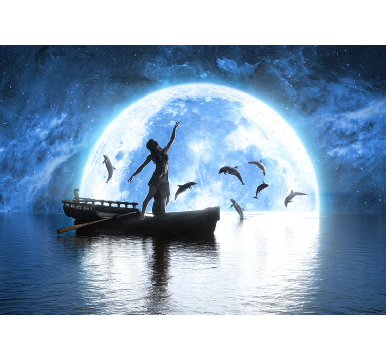 Fotomurale fantasia ballerina al chiaro di luna - TenStickers