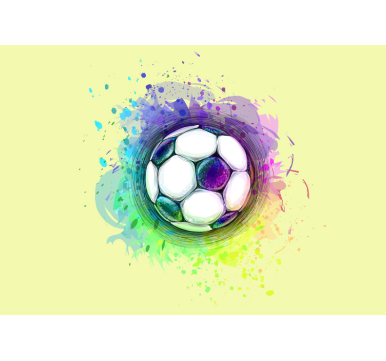 Fotomurale musicale palla da calcio colorata - TenStickers
