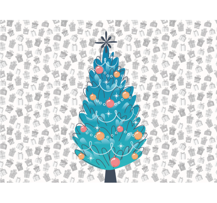 Fotomurale di Natale raduno festivo di animali - TenStickers