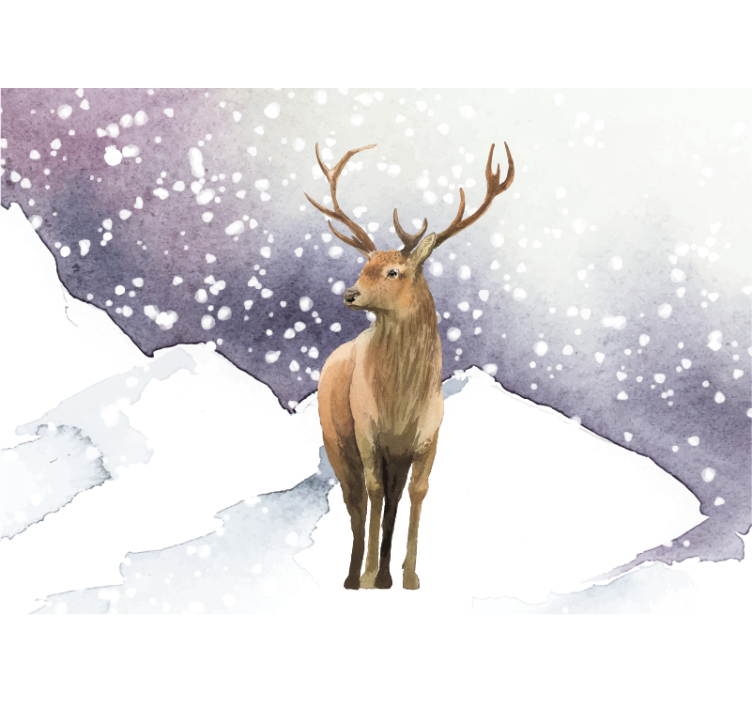 Fotomurale animali scena di cervi maestosi - TenStickers