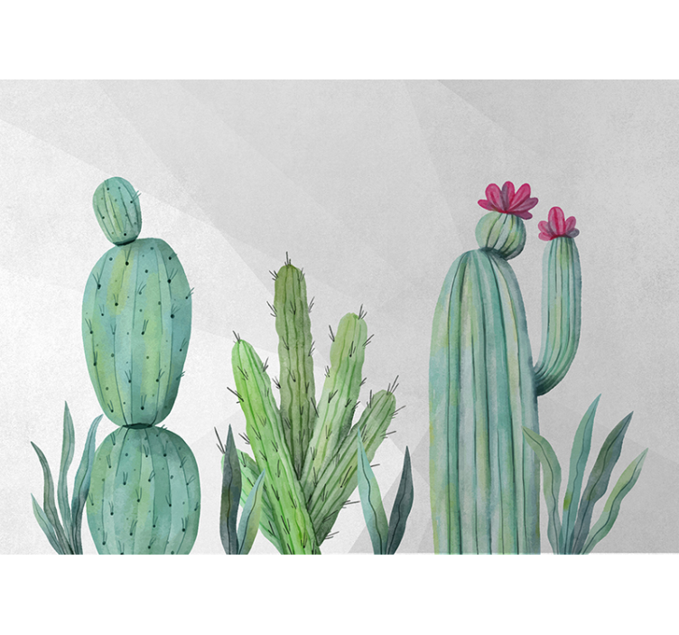 Fotomurali natura design floreale cactus - TenStickers