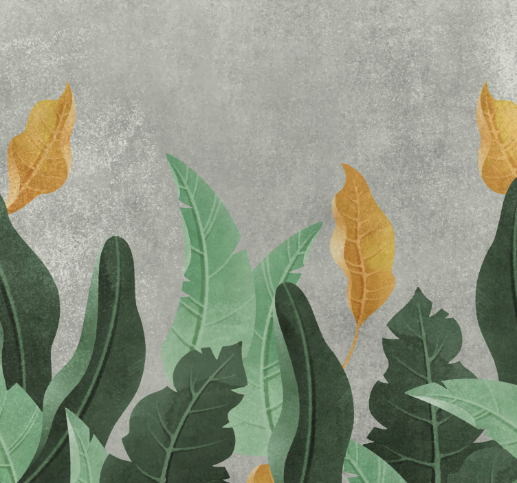 Immagini carta parati piante calcestruzzo - TenStickers