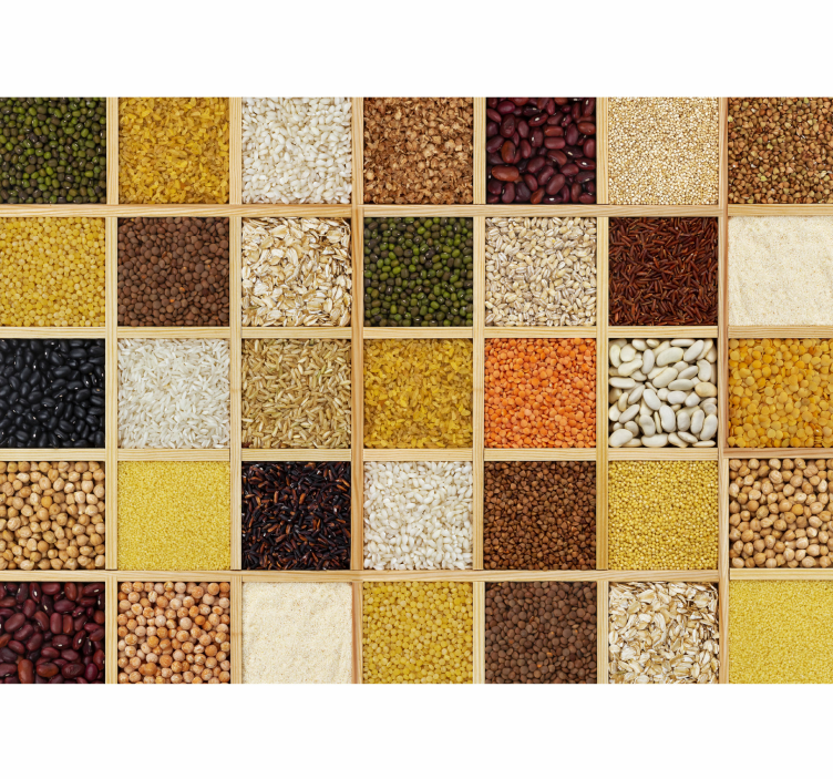 Parati da cucina Carta da parati fotomurale cucina legumi diversi - TenStickers