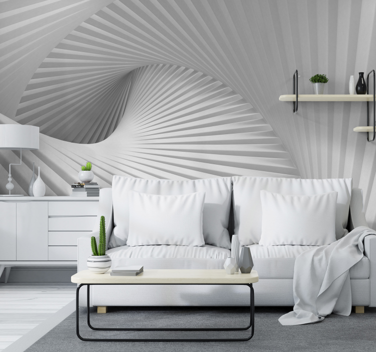 Carta da parati 3D effetto con onde - TenStickers