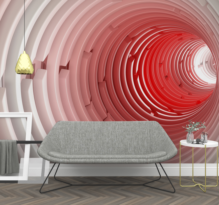 Carta da parati 3d design tunnel spirale - TenStickers