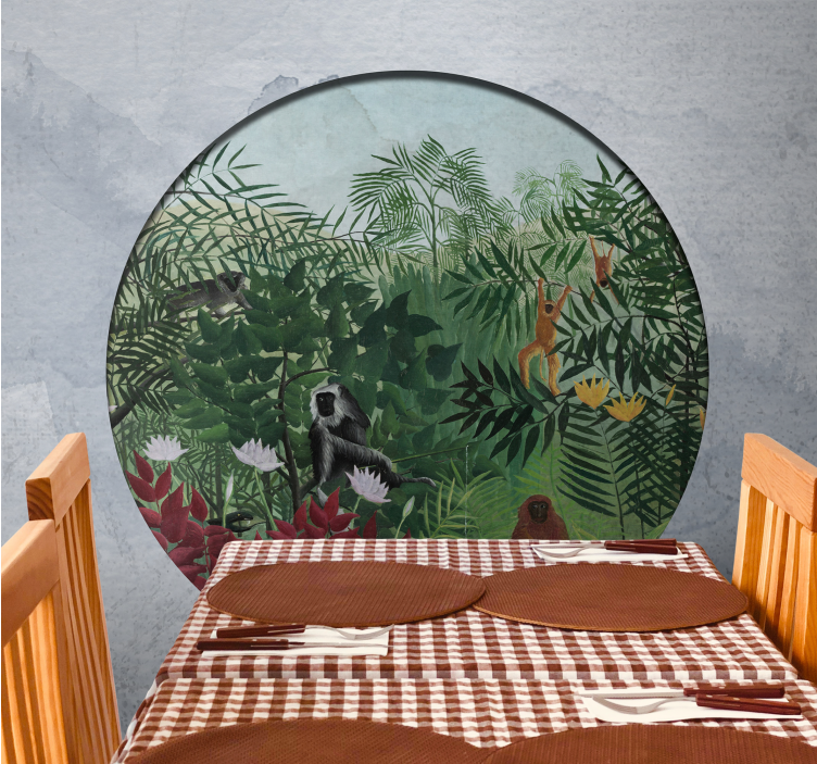 Carta da parati giungla scena giungla vivace - TenStickers