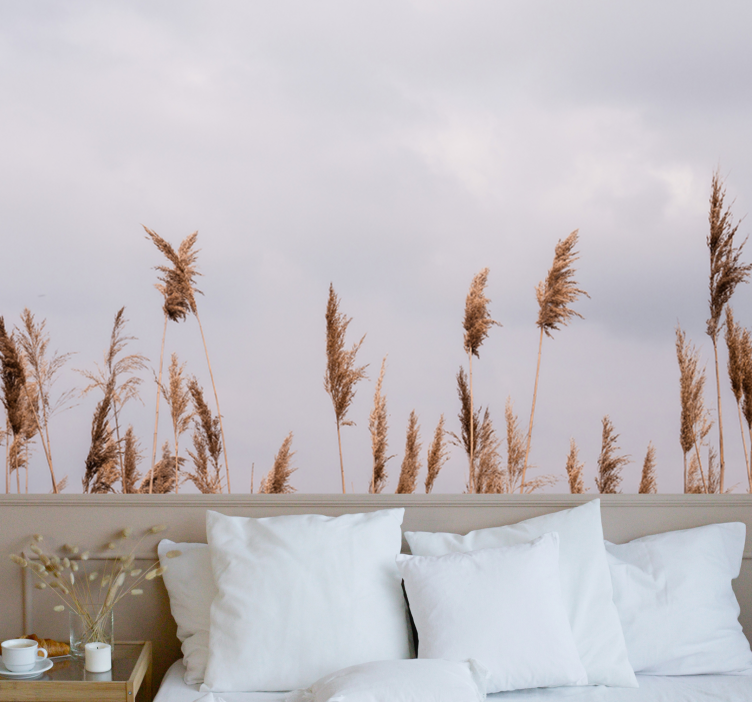 Fotomurale alberi sagome di erba alta - TenStickers