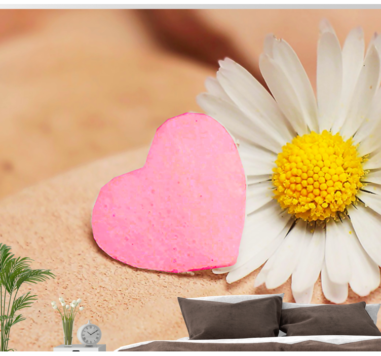 Fotomurale amore fiore di cuore in fiore - TenStickers