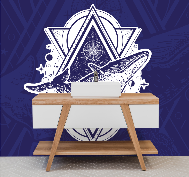 Fotomurale animali design della balena maestosa - TenStickers