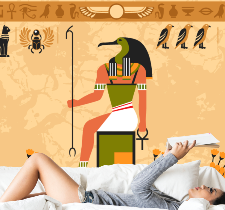 Fotomurale animali dio egiziano thoth - TenStickers