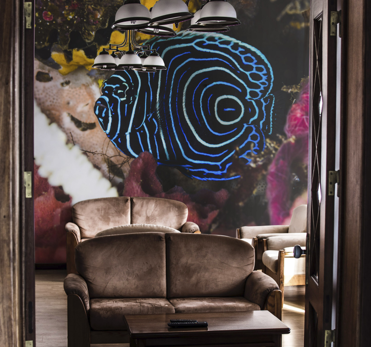 Fotomurale animali motivi di pesci blu - TenStickers