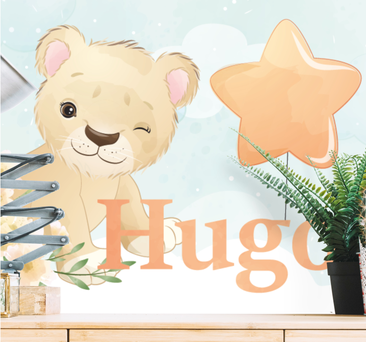 Fotomurale animali personaggio leone carino - TenStickers