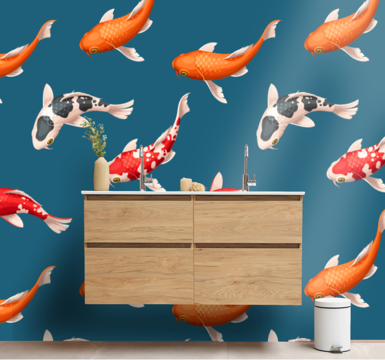 Fotomurale animali pesci koi colorati - TenStickers
