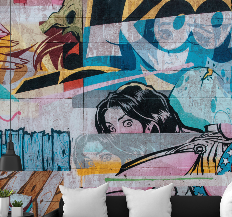 Fotomurale arte urbana graffiti metropolitani - TenStickers