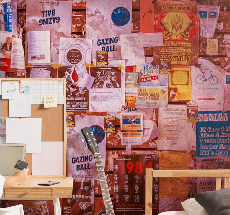 Fotomurale arte urbana poster collage urbano - TenStickers