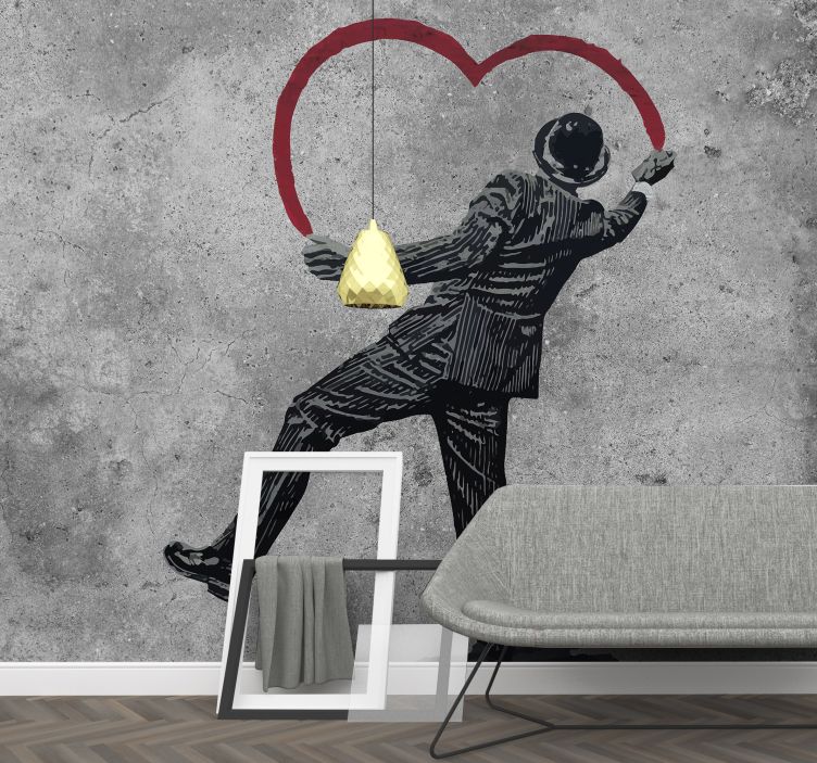 Fotomurale con cuore di Banksy - TenStickers