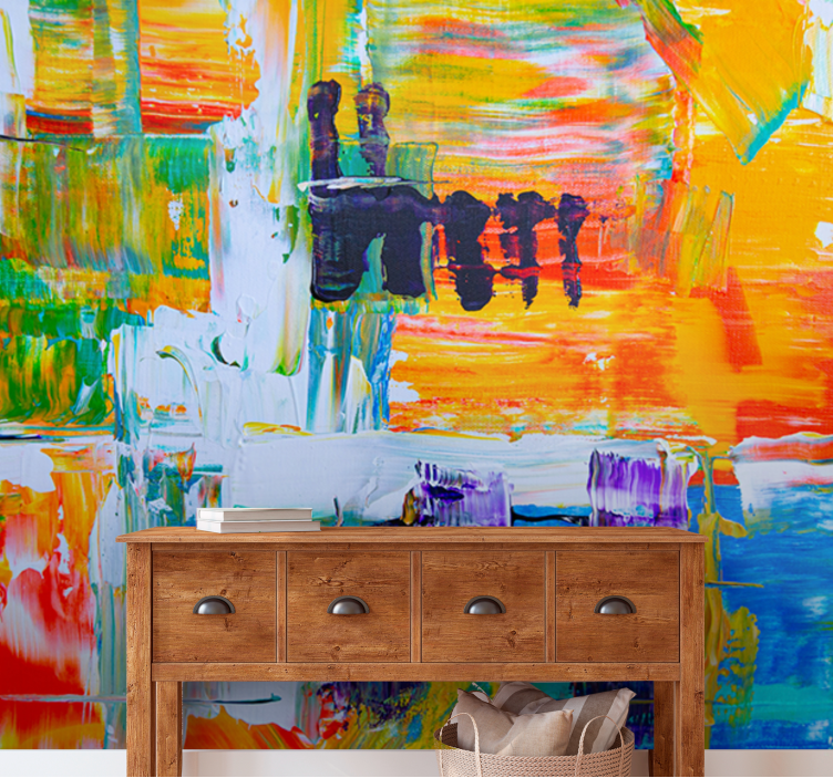 Fotomurale artistico composizione astratta vivace - TenStickers