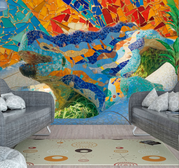 Fotomurale artistico immagini di serpentine a mosaico - TenStickers