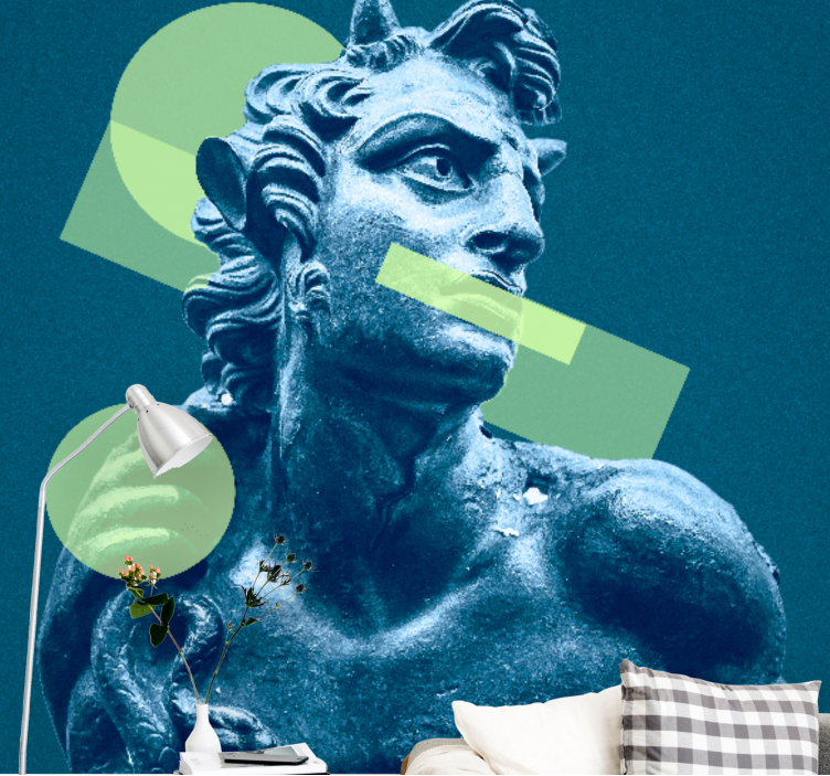 Fotomurale artistico statue con forme geometriche - TenStickers
