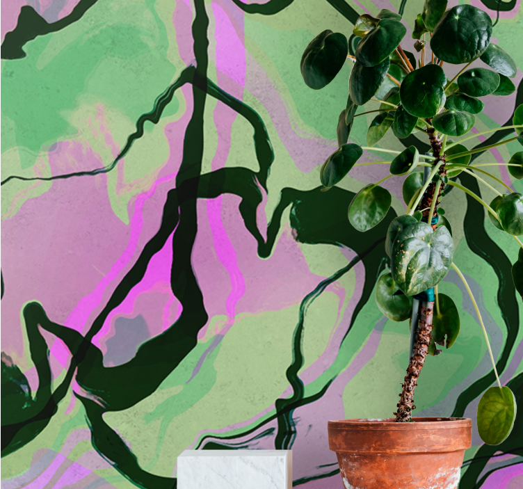 Fotomurale astratto composizione di forme organiche - TenStickers