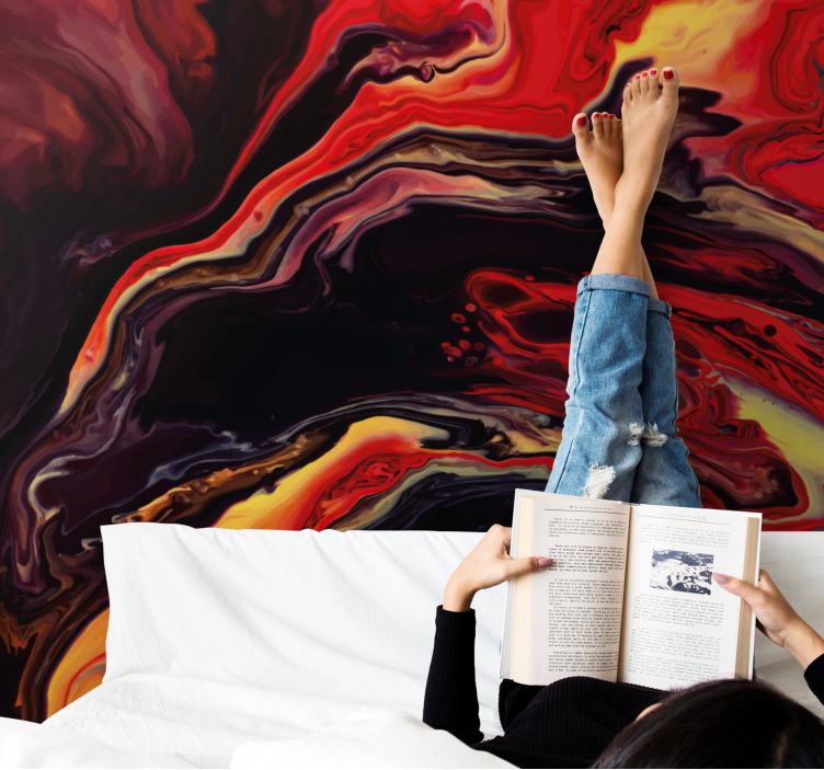 Fotomurale astratto con motivi vorticosi dinamici - TenStickers