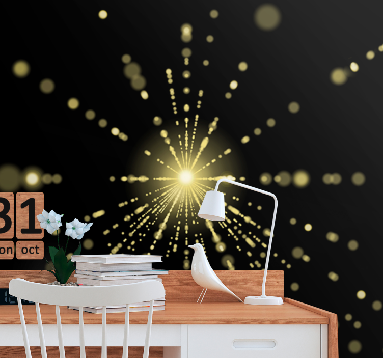 Fotomurale astratto esplosione di luce radiante - TenStickers