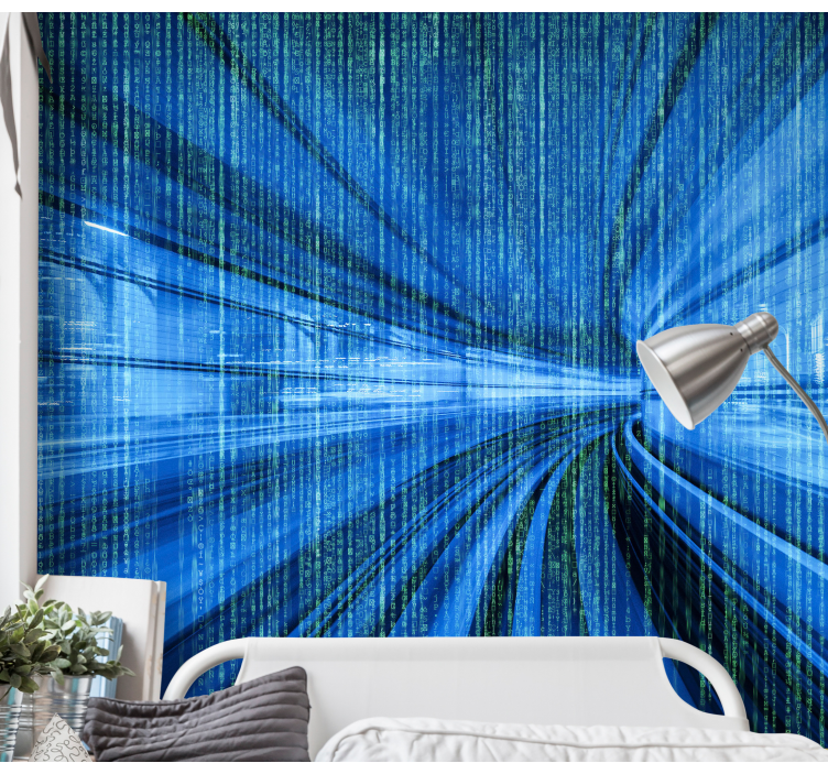 Fotomurale astratto flusso digitale dinamico - TenStickers