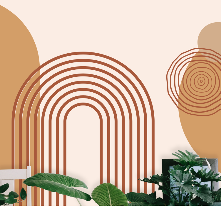 Fotomurale astratto linee curve geometriche - TenStickers