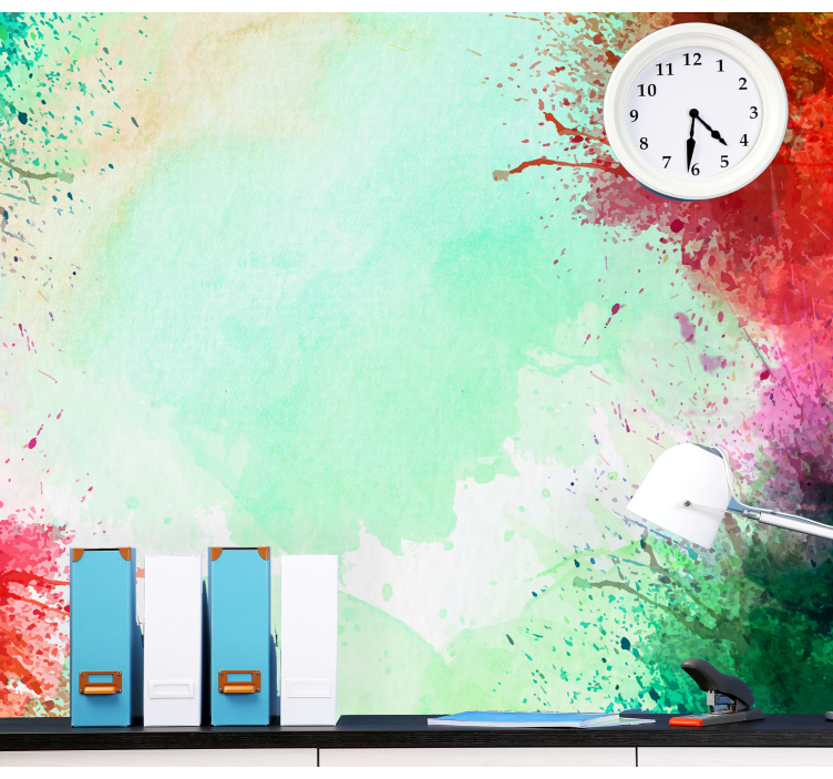 Fotomurale astratto motivi di schizzi colorati - TenStickers
