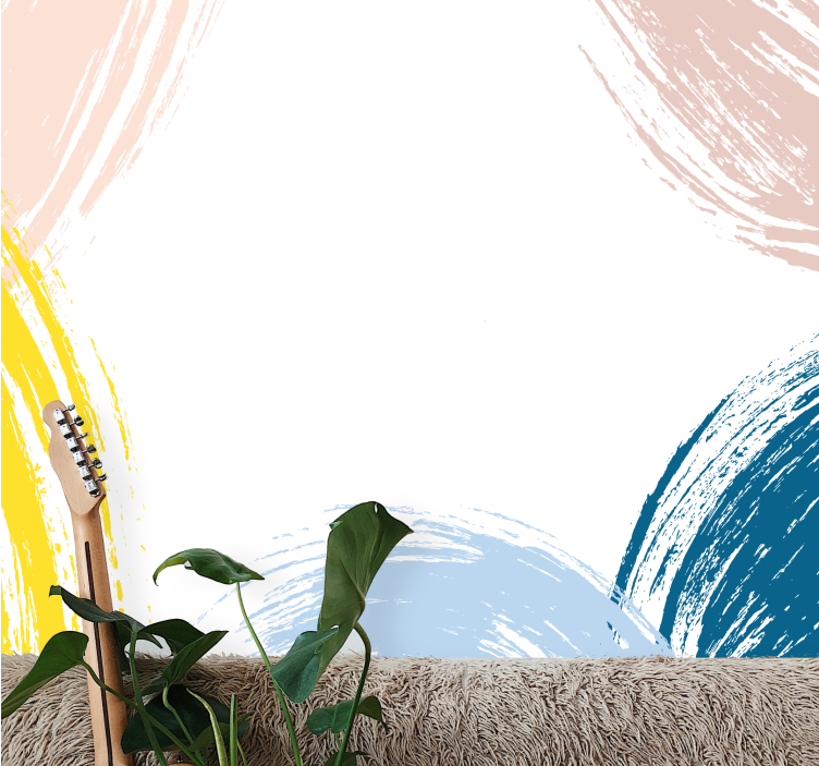 Fotomurale astratto pennellate minimaliste - TenStickers