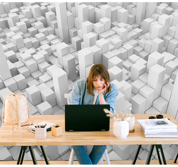 Fotomurale astratto strutture mono geometriche - TenStickers