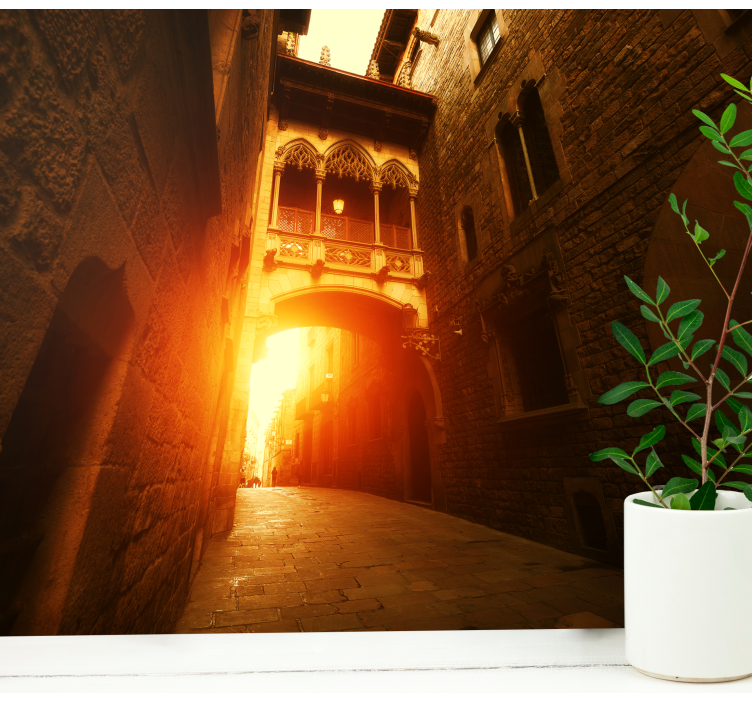 Fotomurale barcellona arco gotico storico - TenStickers