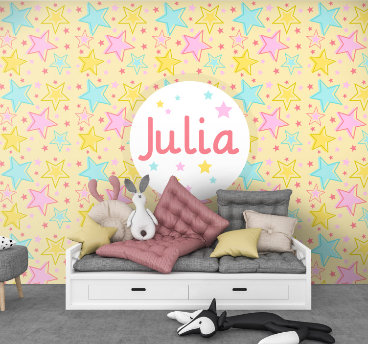 Fotomurale cameretta design stellato personalizzato - TenStickers