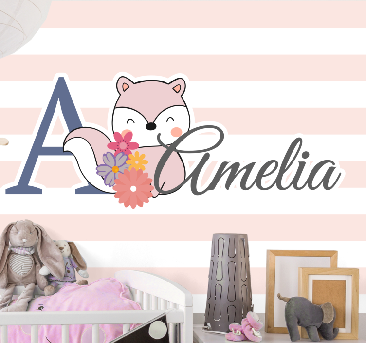 Fotomurale cameretta design volpe adorabile - TenStickers