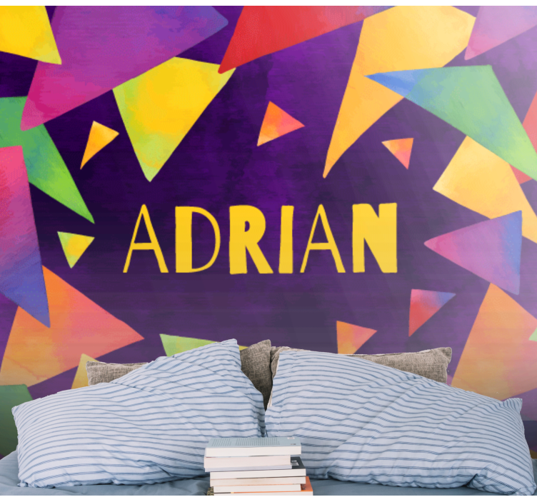 Fotomurale cameretta forme geometriche personalizzate - TenStickers