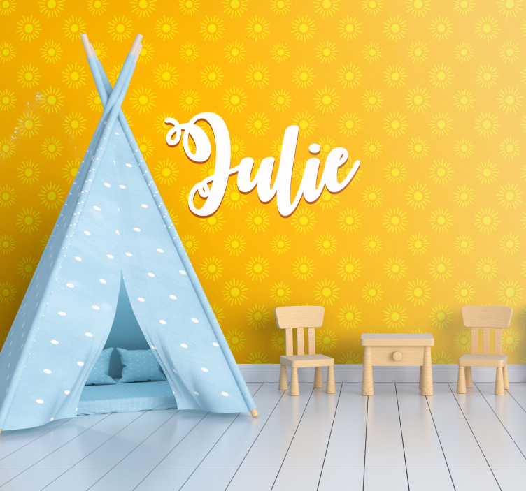 Fotomurale cameretta sfondo con motivo a girasole - TenStickers