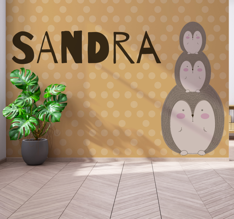 Fotomurale cameretta simpatici ricci impilati - TenStickers