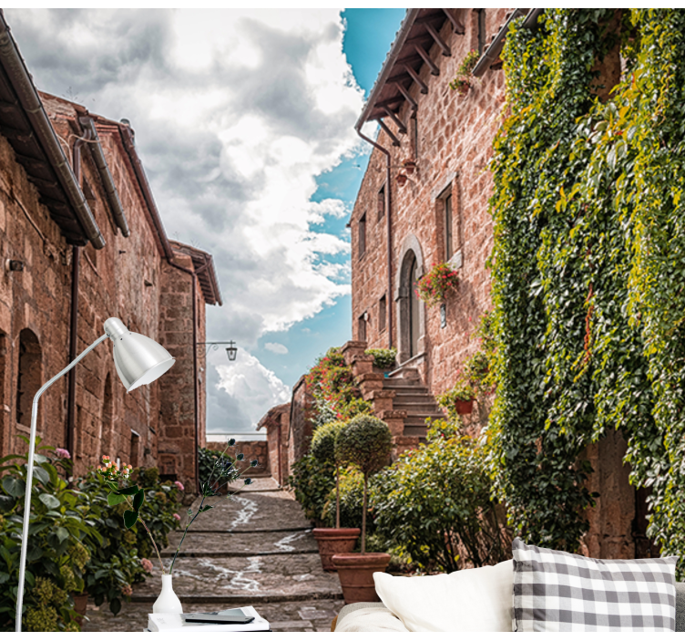 Fotomurale città affascinante strada italiana - TenStickers