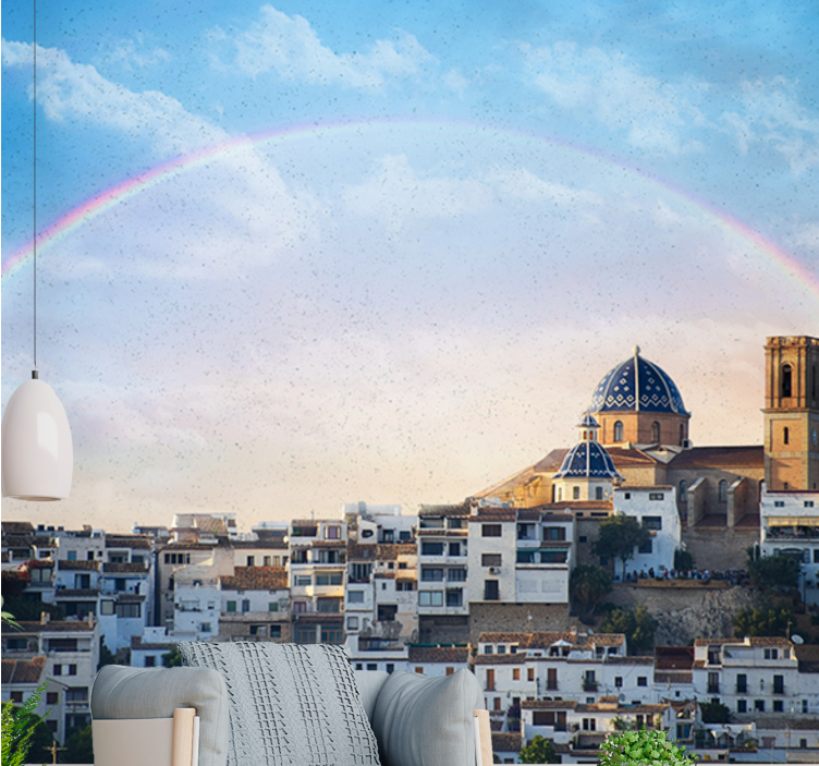 Fotomurale città architettura di paese costiero - TenStickers