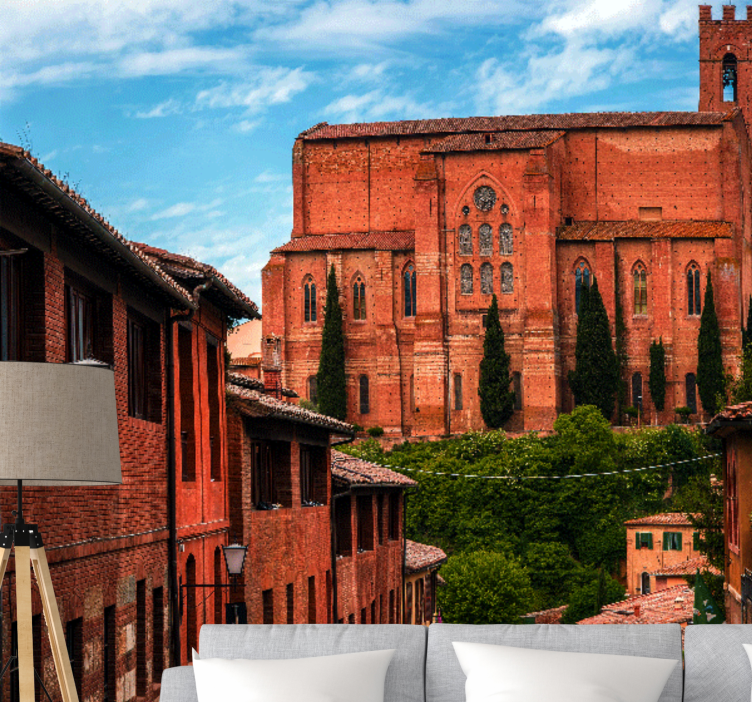 Fotomurale città cattedrale storica toscana - TenStickers