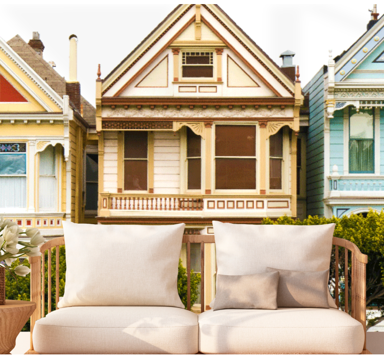 Fotomurale città esterno delle case vittoriane - TenStickers