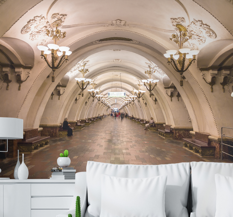 Fotomurale città grande passaggio sotterraneo - TenStickers