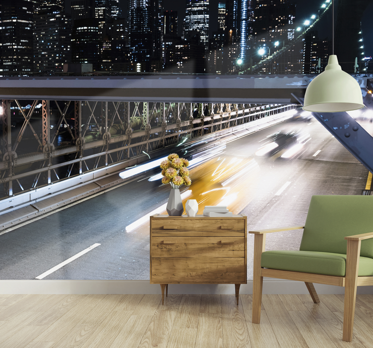 Fotomurale città luci notturne - TenStickers